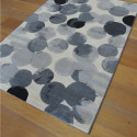 Tapis moderne Ronds gris sur fond écru - Canvas - 120x170cm