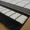 Tapis moderne quadrillé écru et noir - 140x200cm - ELLE - BALTA