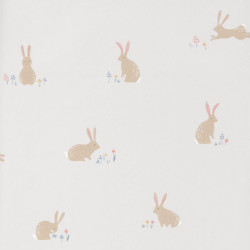 Papier peint Lapin bleu et jaune - HAPPY DREAMS - Casadeco - HPDM82734107