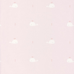 Papier peint Baleines rose corail - HAPPY DREAMS - Casadeco - HPDM82794220