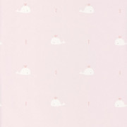 Papier peint intissé Baleines rose corail - HAPPY DREAMS Casadeco