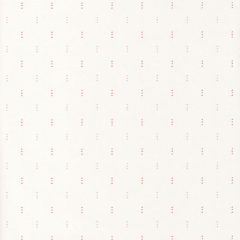 Papier peint intissé Triangle rose corail (all over) - HAPPY DREAMS Casadeco
