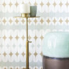 Papier peint intissé Diane motif art déco vert gold - Most Fabulous Rasch