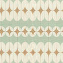 Papier peint intissé Diane motif art déco vert gold - Most Fabulous Rasch
