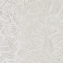 Papier peint FEUILLES blanc irisé - PANAMA- Casadeco 