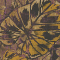 Papier peint Feuilles jaune curry et prune - PANAMA - Casadeco - PANA81072516