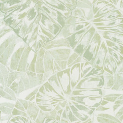 Papier peint Feuilles vert amande et blanc - PANAMA - Casadeco  PANA81077224