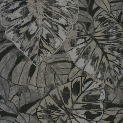 Papier peint Feuilles noir et beige- PANAMA - Casadeco - PANA81079531