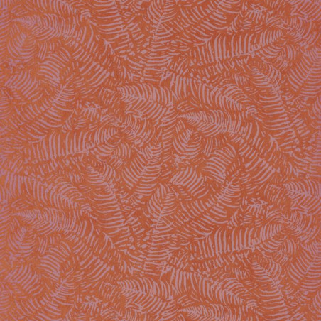 Papier peint FOUGERES orange - PANAMA- Casadeco 