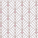 Papier peint MISTINGUETT terracotta et corail - SCARLETT - Caselio