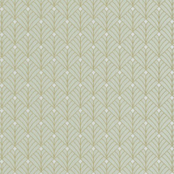 Papier peint Mistinguett vert d'eau et doré - SCARLETT - Caselio - SRL100437070