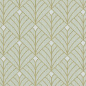 Papier peint Mistinguett vert d'eau et doré - SCARLETT - Caselio - SRL100437070