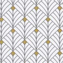 Papier peint MISTINGUETT noir et blanc - SCARLETT - Caselio