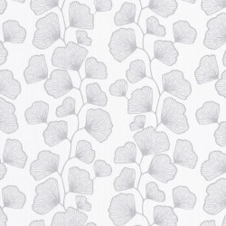 Papier peint Ginkgo blanc et gris - SCARLETT - Caselio - SRL100480000