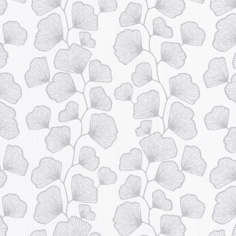 Papier peint Ginkgo blanc et gris - SCARLETT - Caselio - SRL100480000