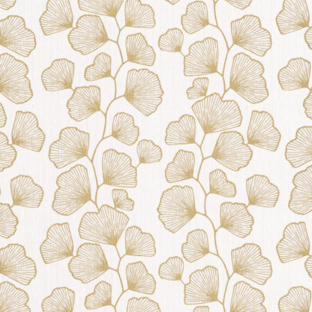 Papier peint GINKGO beige et doré - SCARLETT - Caselio