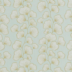 Papier peint Ginkgo vert d'eau et doré - SCARLETT - Caselio - SRL100487003