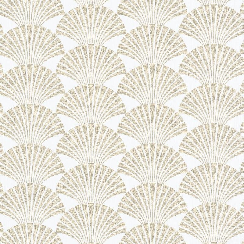 Papier peint Pearl blanc et doré - SCARLETT - Caselio - SRL100490020