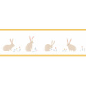 Frise enfant Bunny jaune à motif lapins - HAPPY DREAMS Casadeco