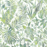 Papier peint Feuillage Tropical et Oiseaux - vert - Ugepa