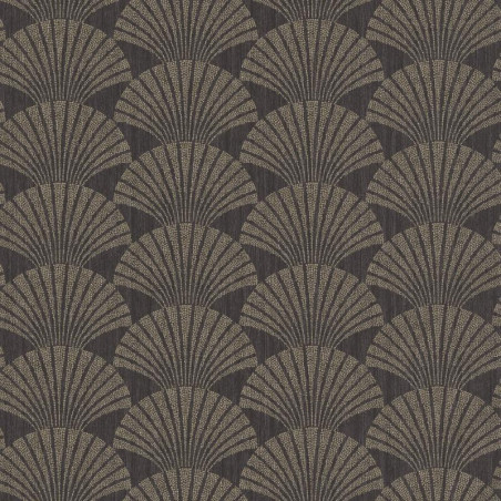 Papier peint Pearl gris anthracite et or - SCARLETT - Caselio - SRL100499029