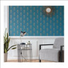 Papier peint PEACOCK bleu canard et doré - SCARLETT - Caselio