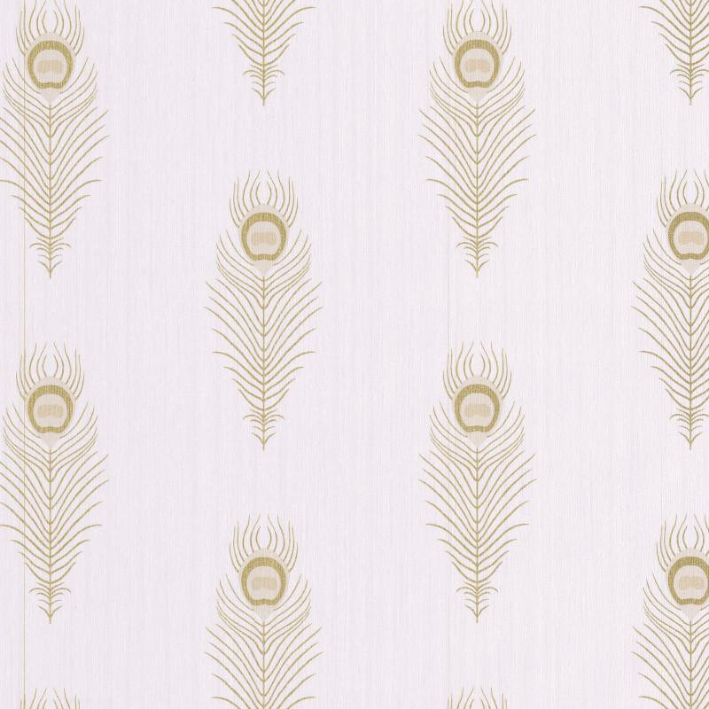 Papier peint Peacock beige et doré - SCARLETT - Caselio - SRL100461020