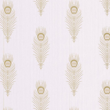 Papier peint Peacock beige et doré - SCARLETT - Caselio - SRL100461020