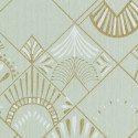 Papier peint Golden Years vert amande et or - SCARLETT - Caselio - SRL100457098