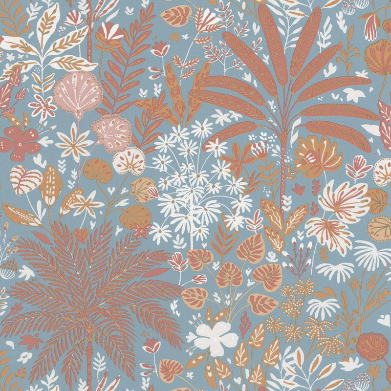 Papier peint Hope bleu céleste et marsala - HYGGE - Caselio - HYG100596524