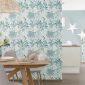 Papier peint Hope vert d'eau et blanc - HYGGE - Caselio - HYG100597128