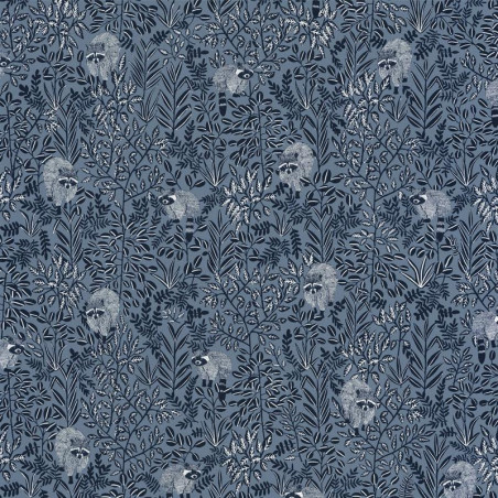 Papier peint Free Spirit bleu gris - HYGGE- Caselio - HYG100546911