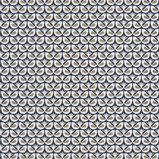 Papier peint FREEDOM bleu nuit, doré - HYGGE- CASELIO