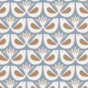 Papier peint FREEDOM bleu céleste, doré - HYGGE- CASELIO