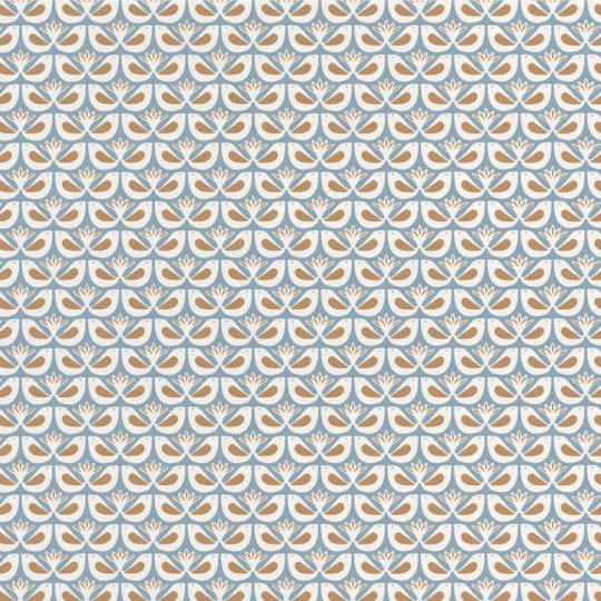 Papier peint FREEDOM bleu céleste, doré - HYGGE- CASELIO