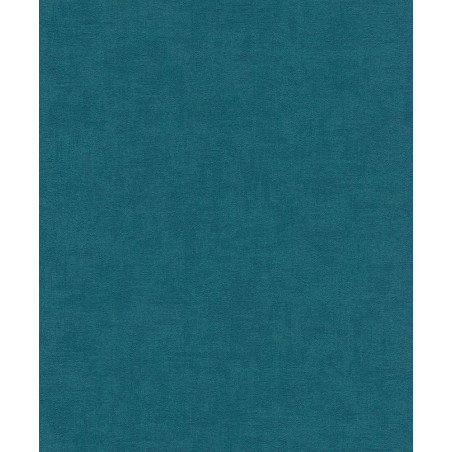 Papier peint intissé uni bleu paon - Rasch