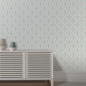 Papier peint OSTERLEN bleu - TERENCE CONRAN - LUTÈCE