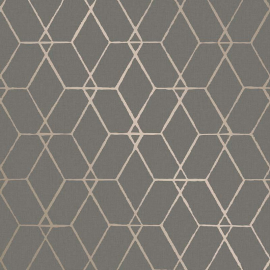 Papier peint OSTERLEN noir, or - TERENCE CONRAN - LUTÈCE