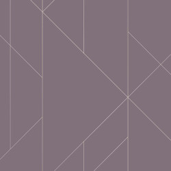 Papier peint Torpa violet et or - TERENCE CONRAN - Lutèce - TC25205