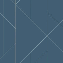 Papier peint Torpa bleu et argent - TERENCE CONRAN - Lutèce - TC25200