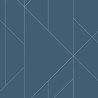 Papier peint TORPA bleu, argent- TERENCE CONRAN- LUTÈCE