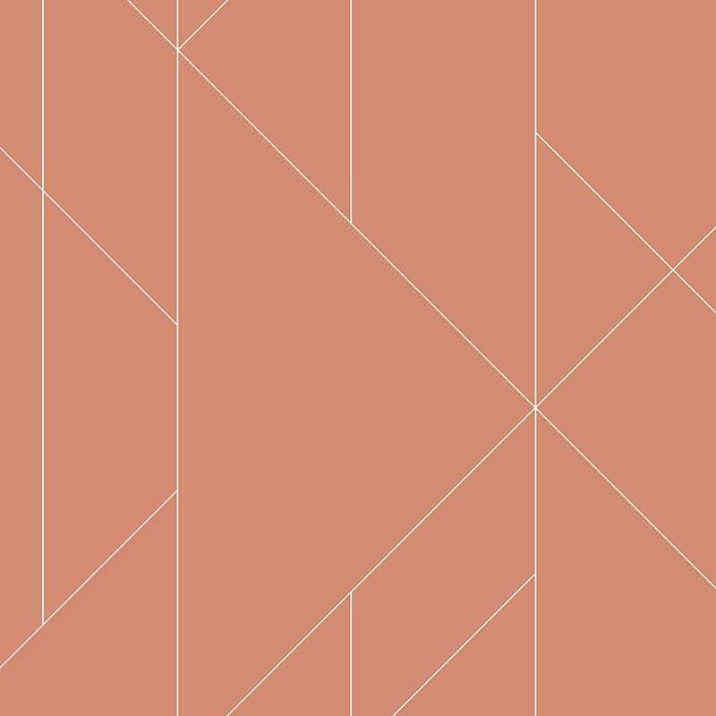 Papier peint Torpa corail et blanc - TERENCE CONRAN - Lutèce - TC25201