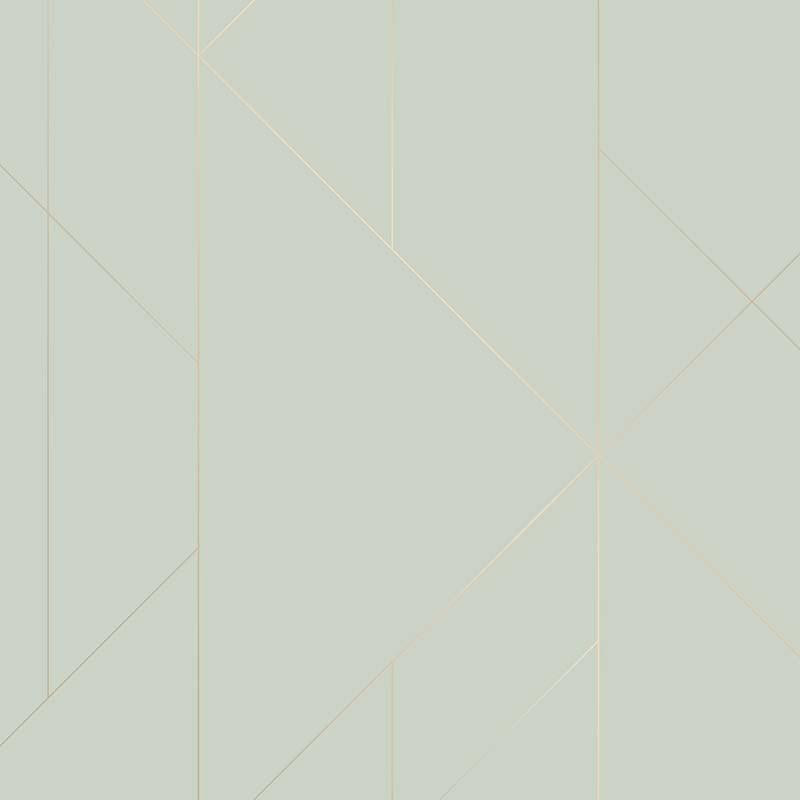 Papier peint Torpa vert opaline et gold - TERENCE CONRAN - Lutèce - TC25202