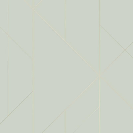 Papier peint Torpa vert opaline et gold - TERENCE CONRAN - Lutèce - TC25202