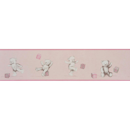 Frise enfant Oursons et Cubes rose - DOUCE NUIT - Casadeco - DCN22754138