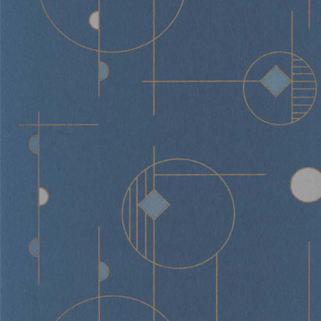 Papier peint Mobile Studio bleu encre - VISION - Casadeco - VISI83666424