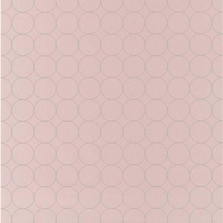 Papier peint intissé DISQUES rose Collection VISION - Casadeco