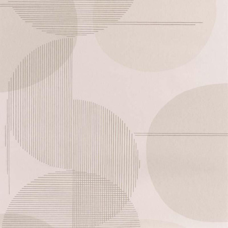 Papier peint intissé SPHERES beige- Collection VISION - Casadeco