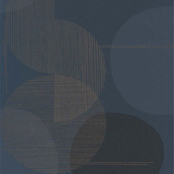 Papier peint Spheres bleu encre - VISION - Casadeco - VISI83676415