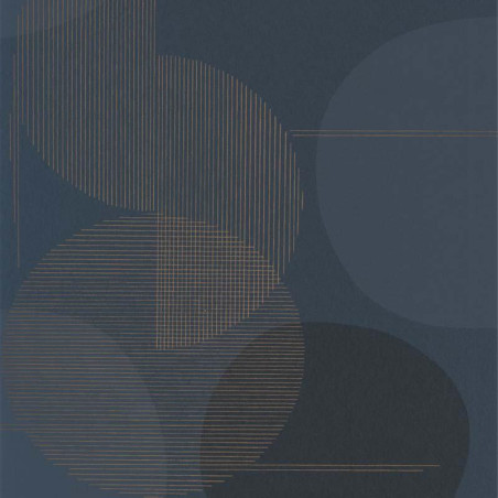 Papier peint Spheres bleu encre - VISION - Casadeco - VISI83676415